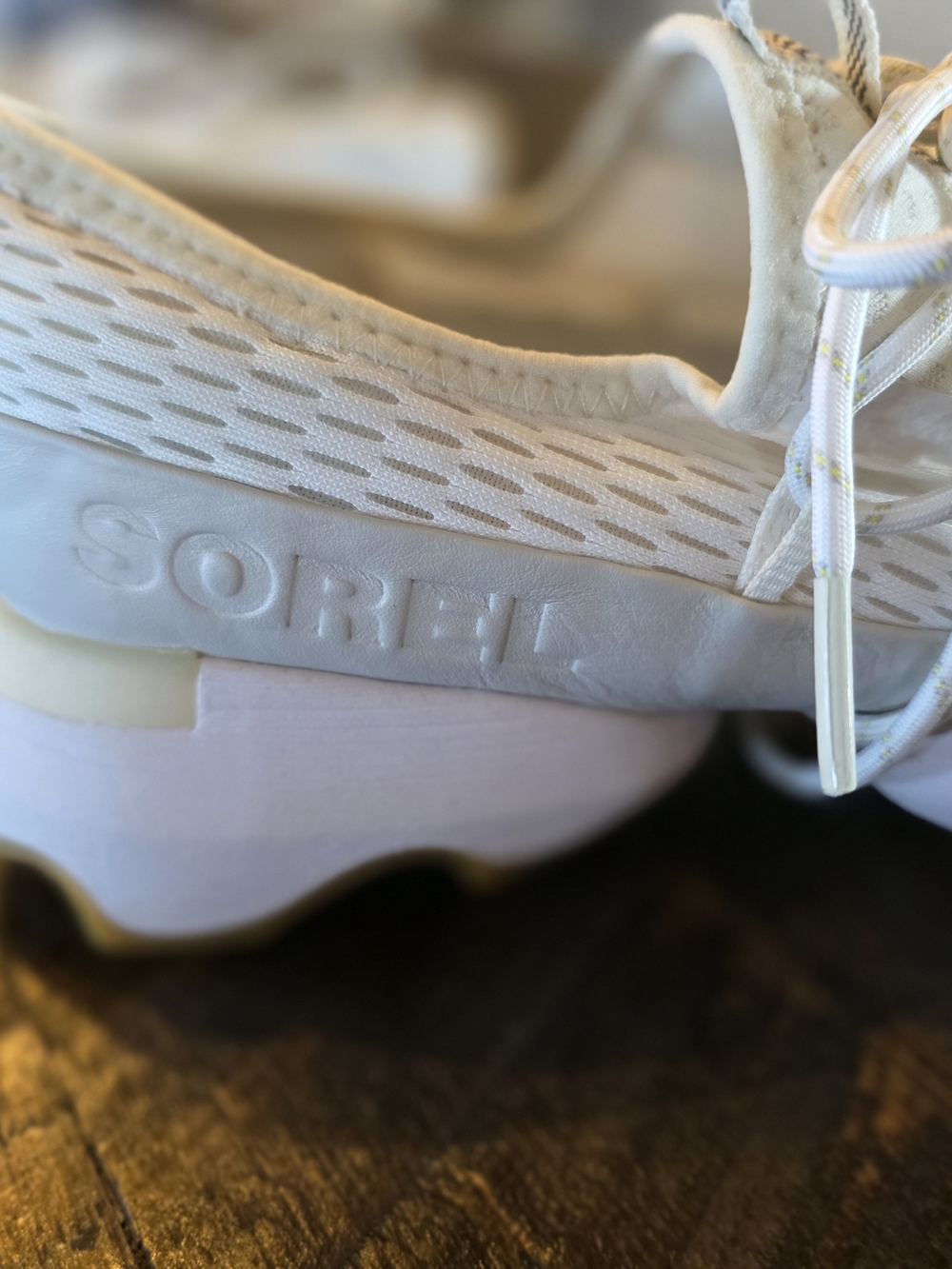 Sorel White Women's Athletic Sneakers with Gum Sole - Picture 4 of 6